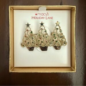 Macy's Holiday Lane Christmas trees brooch